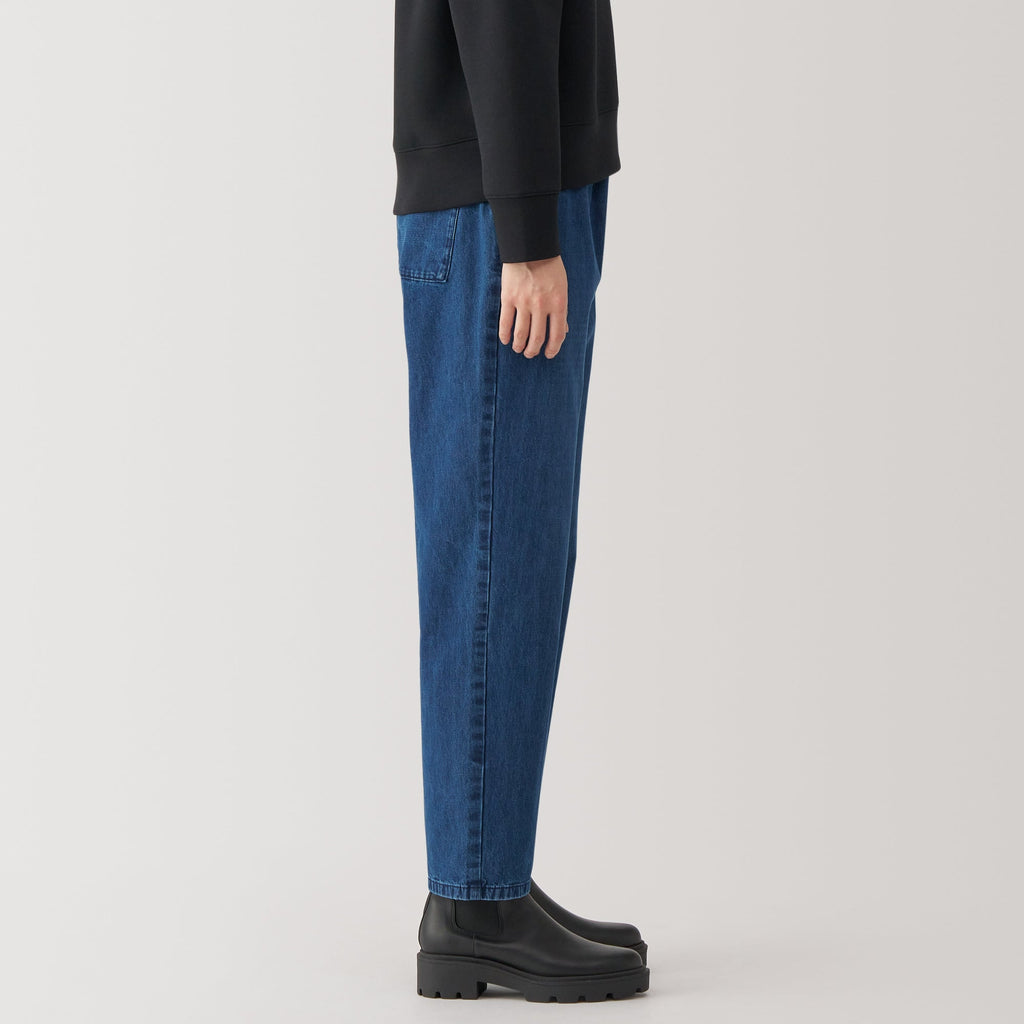 Women's Washed Denim Easy Tapered Pants