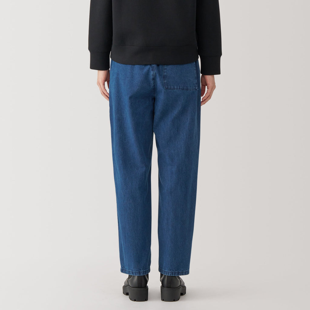 Women's Washed Denim Easy Tapered Pants