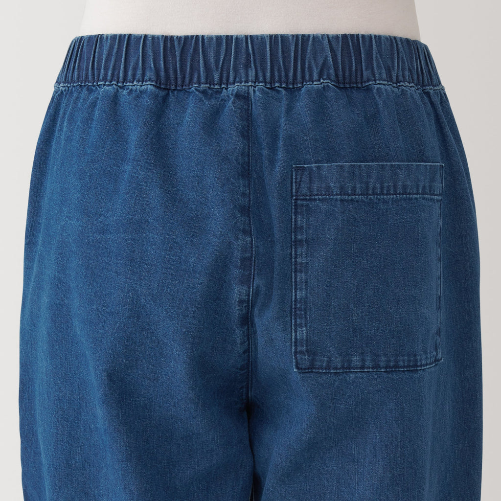 Women's Washed Denim Easy Tapered Pants
