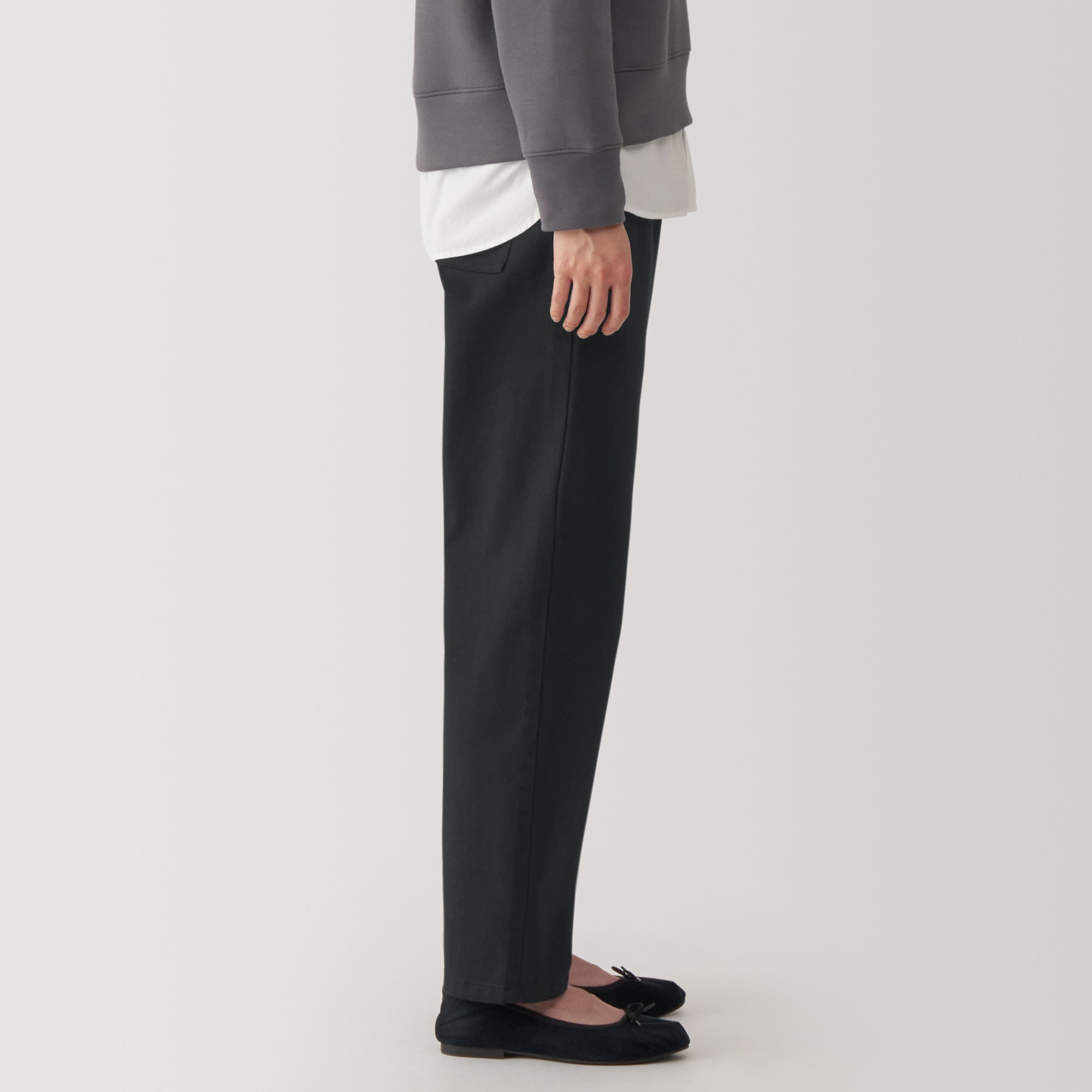 Women's Washed Denim Easy Tapered Pants