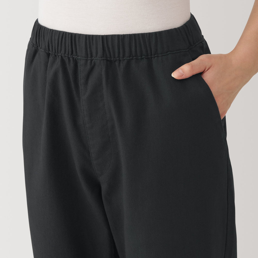 Women's Washed Denim Easy Tapered Pants