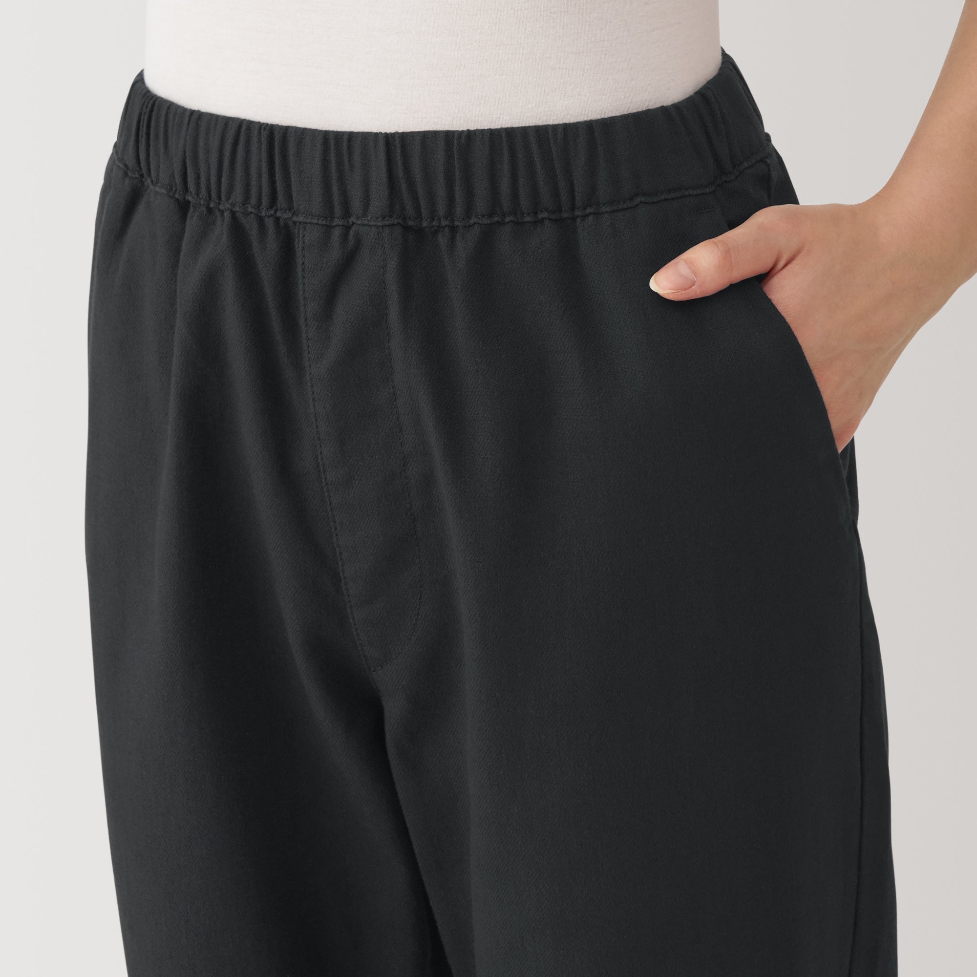 Women's Washed Denim Easy Tapered Pants