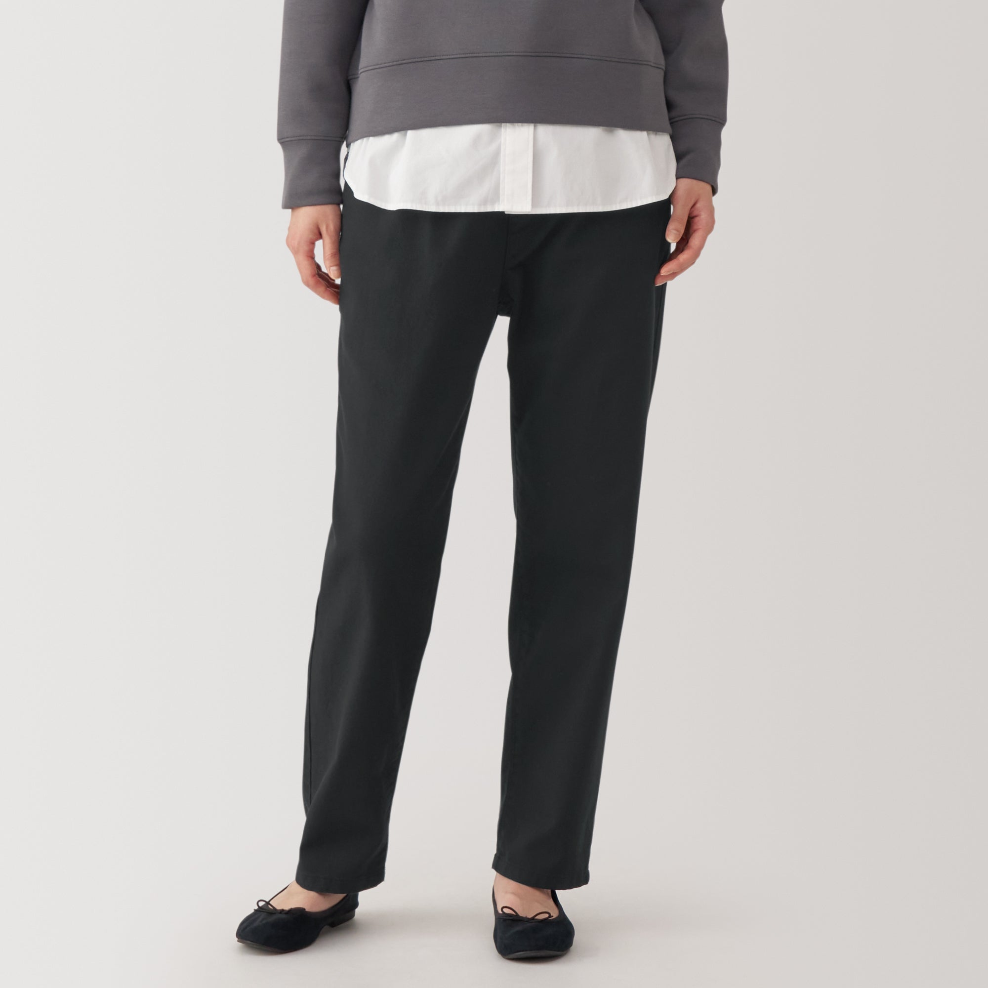 Women's Washed Denim Easy Tapered Pants