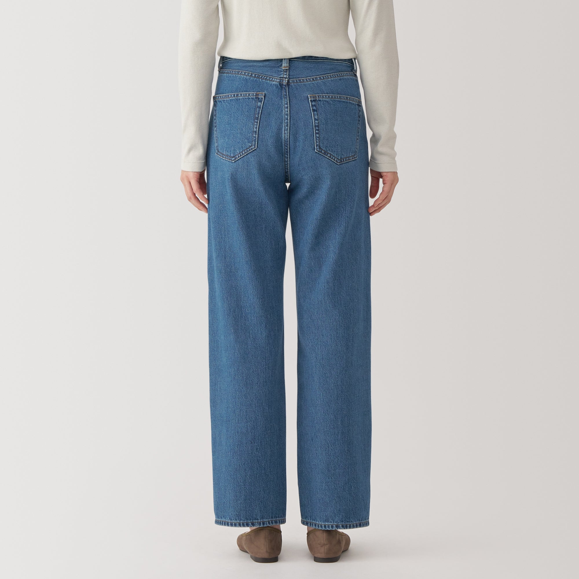 Women's Kapok Blend Denim Straight Pants