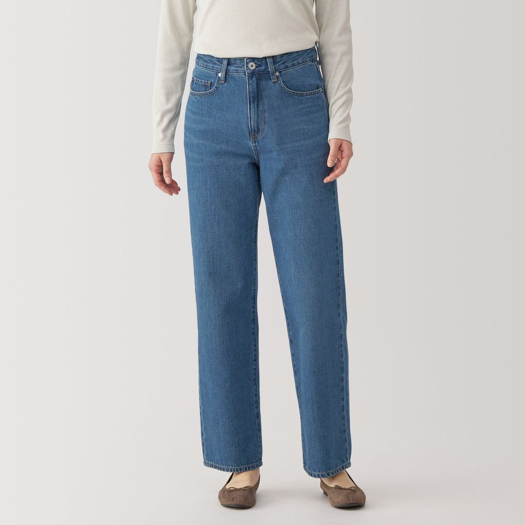 Women's Kapok Blend Denim Straight Pants