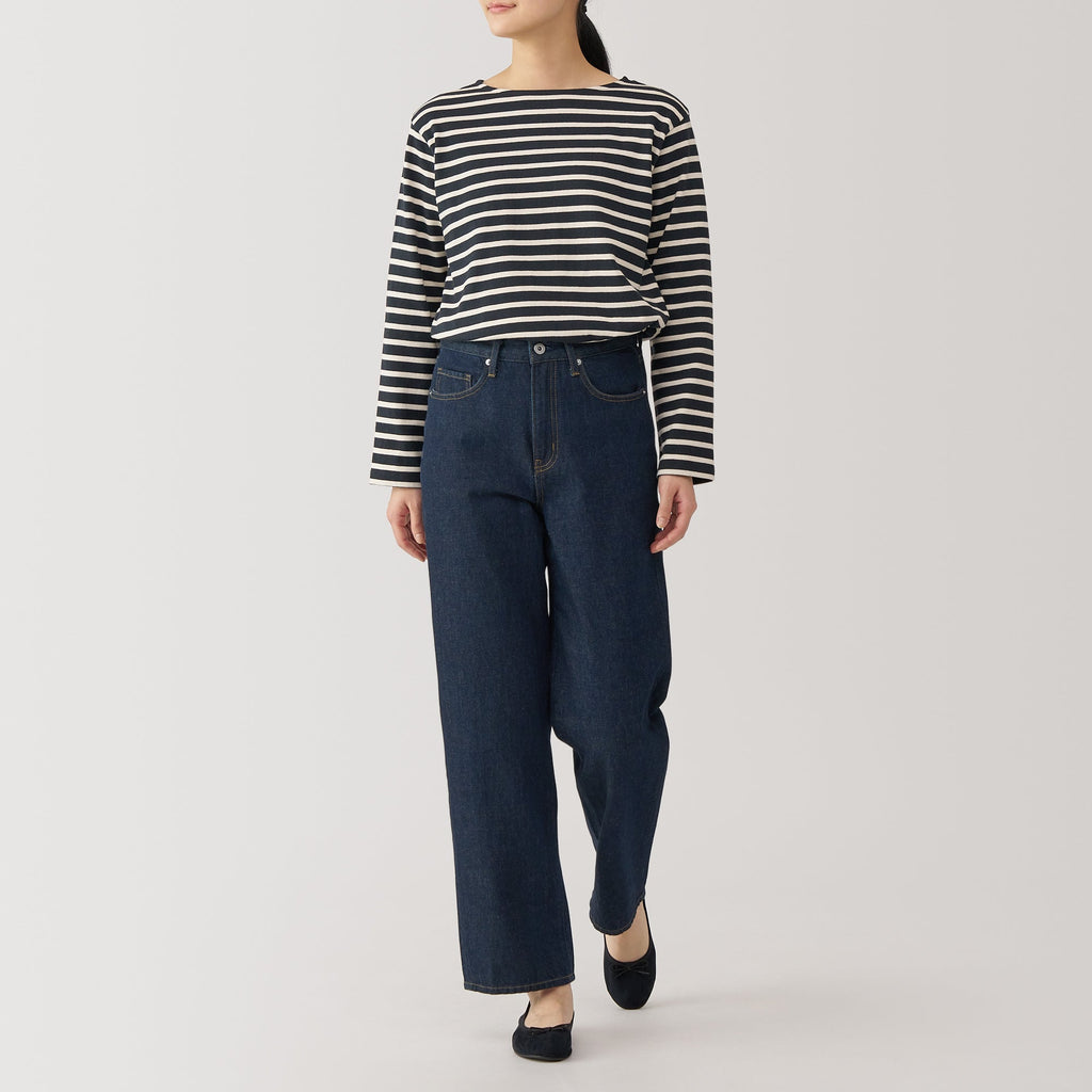 Women's Kapok Blend Denim Straight Pants
