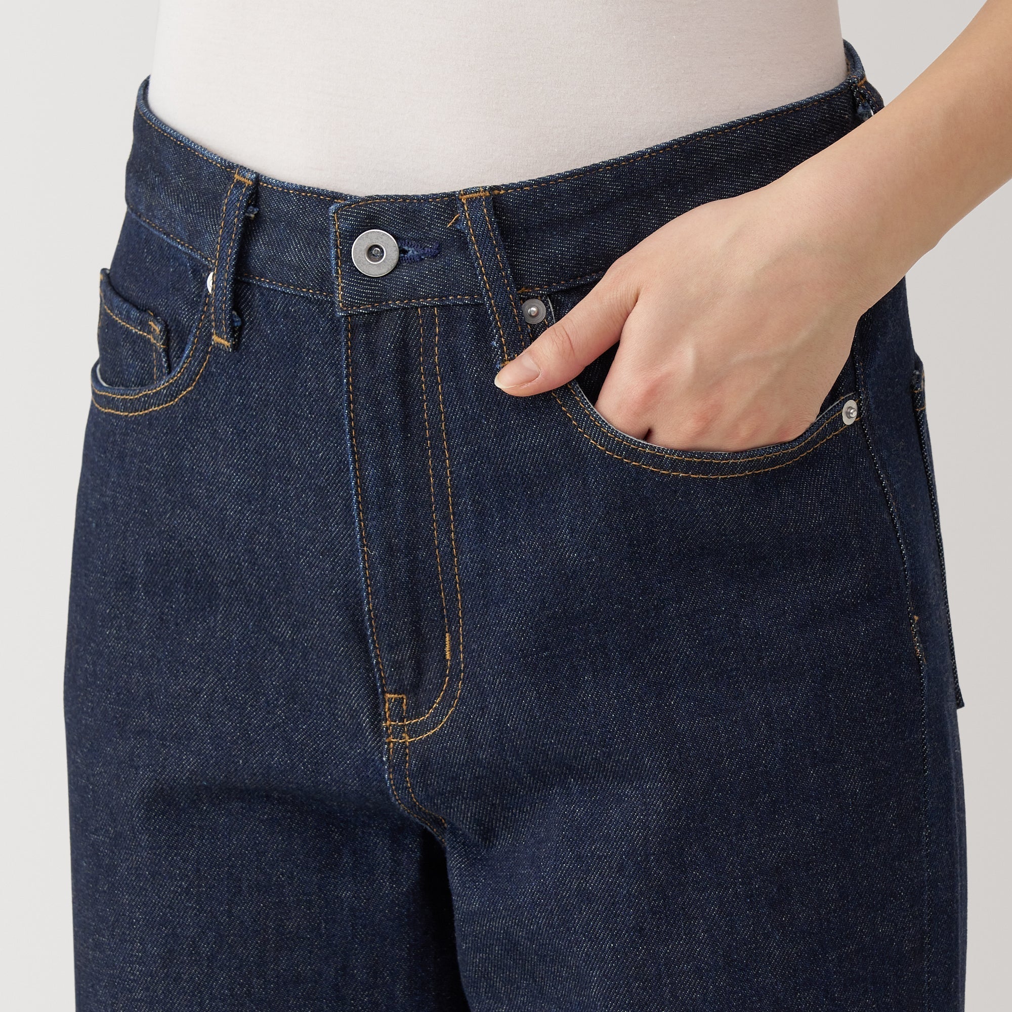 Women's Kapok Blend Denim Straight Pants