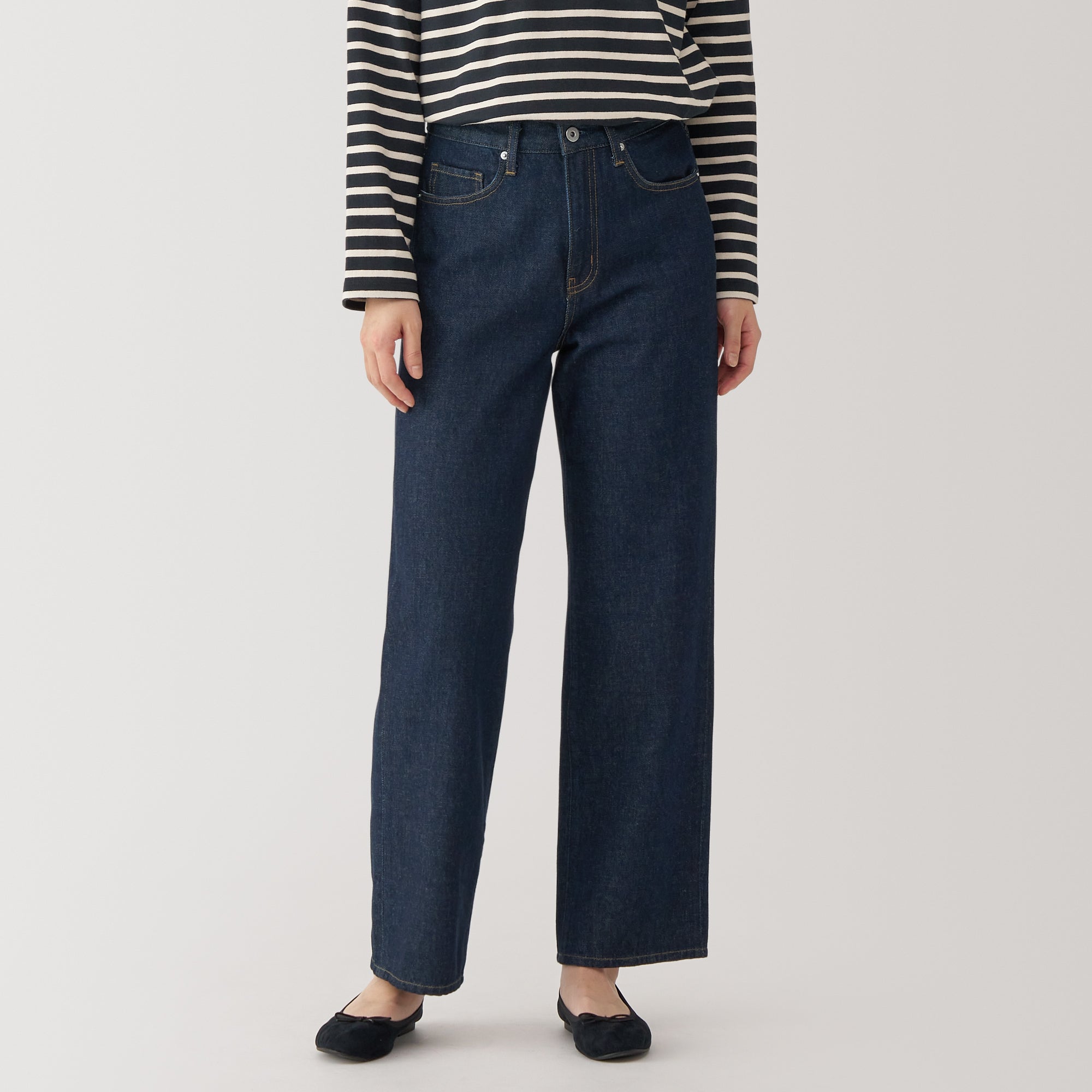 Women's Kapok Blend Denim Straight Pants