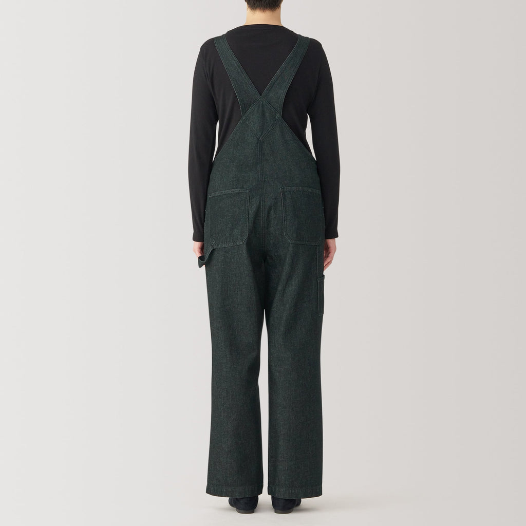 Women Kapok Blend Denim Overalls