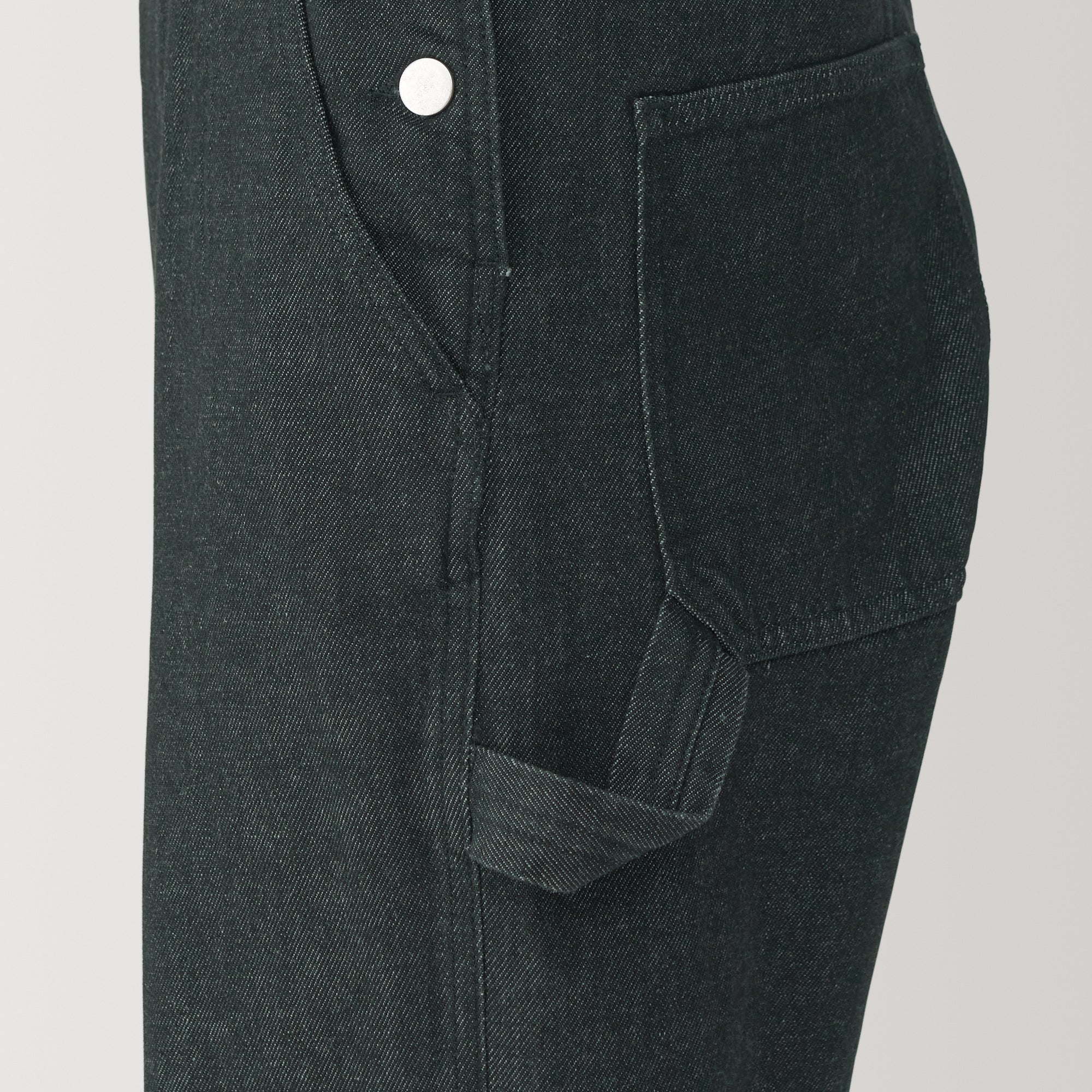 Women Kapok Blend Denim Overalls
