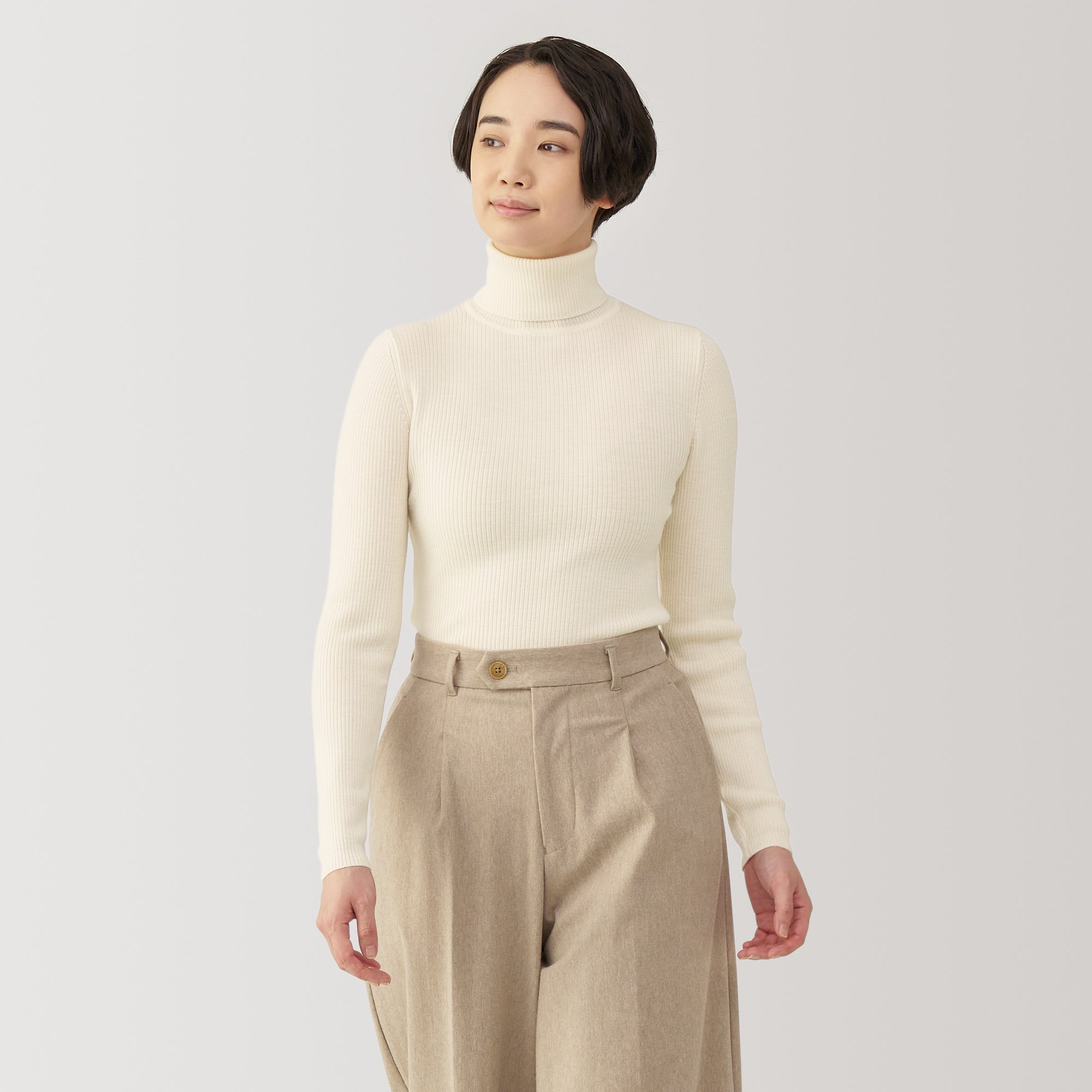 Women's Washable High Gauge Turtleneck Sweater