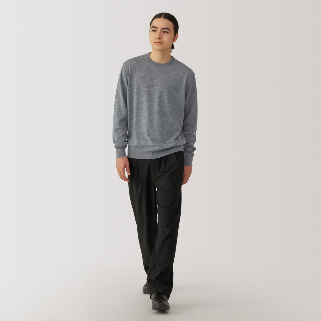 Men's Washable High-Gauge Crewneck Sweater