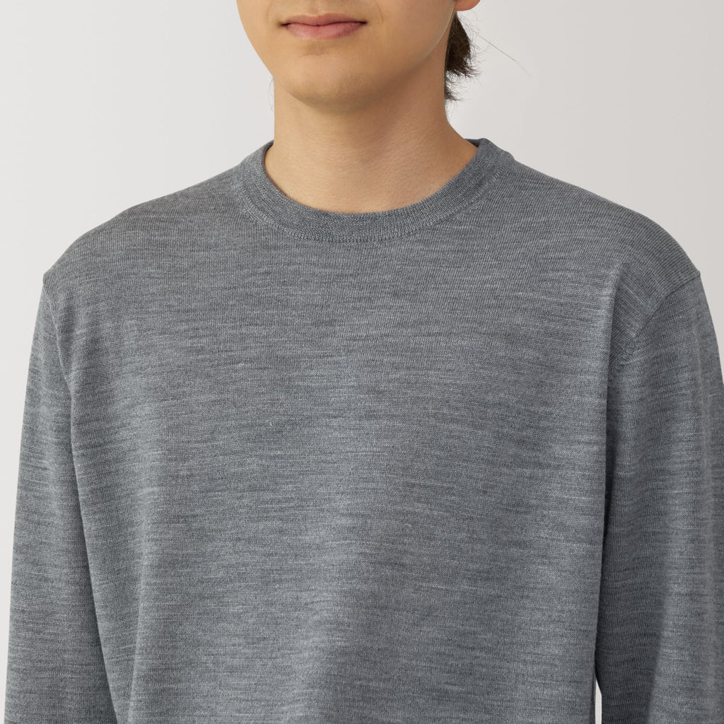 Men's Washable High-Gauge Crewneck Sweater