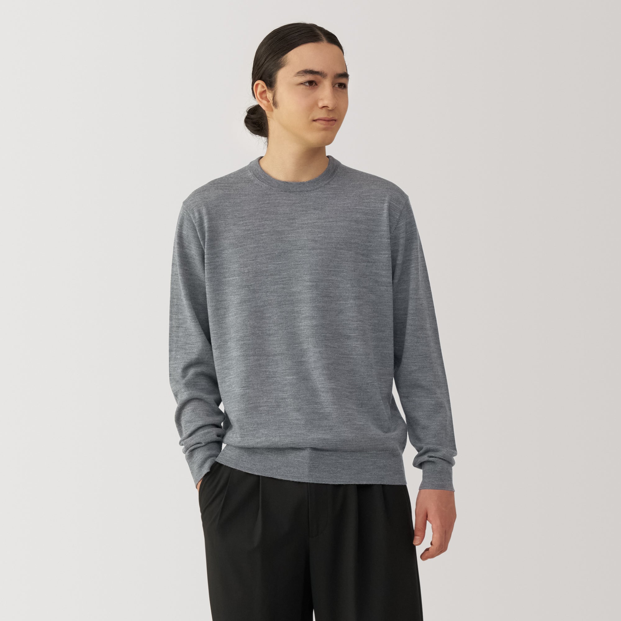 Men's Washable High-Gauge Crewneck Sweater
