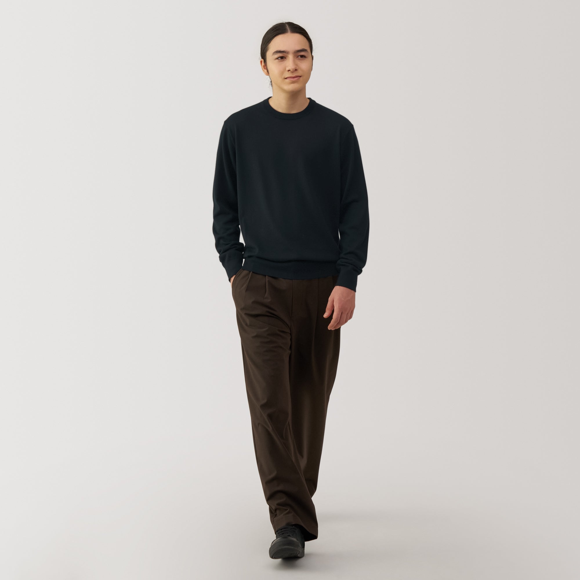 Men's Washable High-Gauge Crewneck Sweater