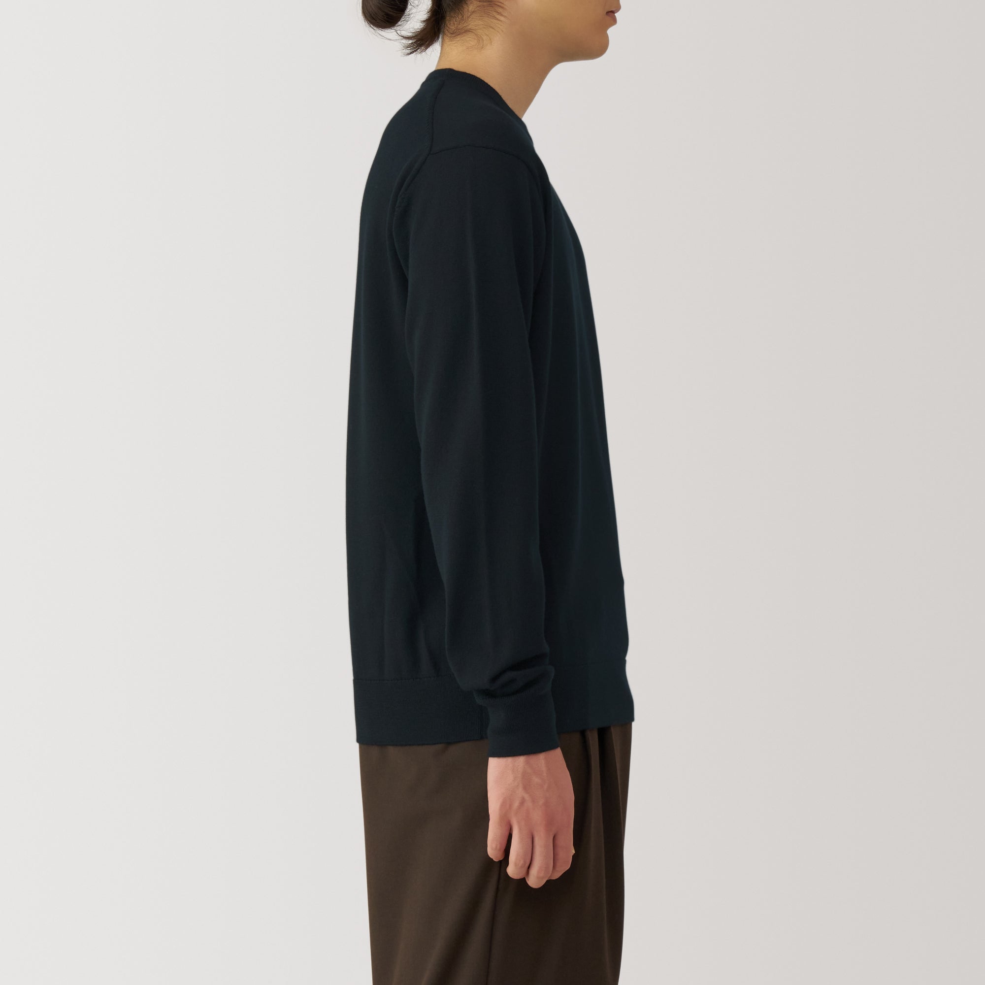 Men's Washable High-Gauge Crewneck Sweater