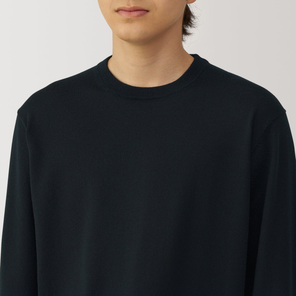 Men's Washable High-Gauge Crewneck Sweater
