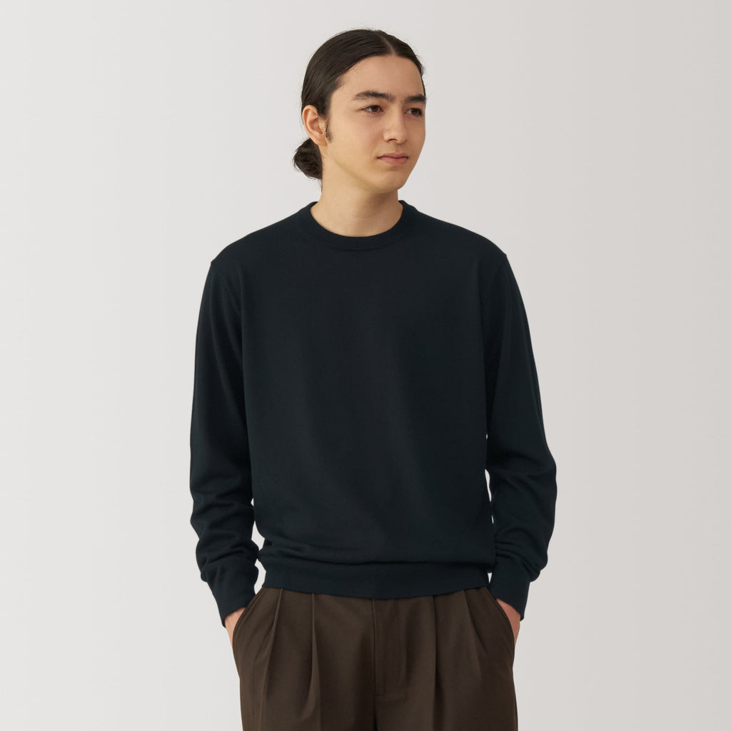 Men's Washable High-Gauge Crewneck Sweater