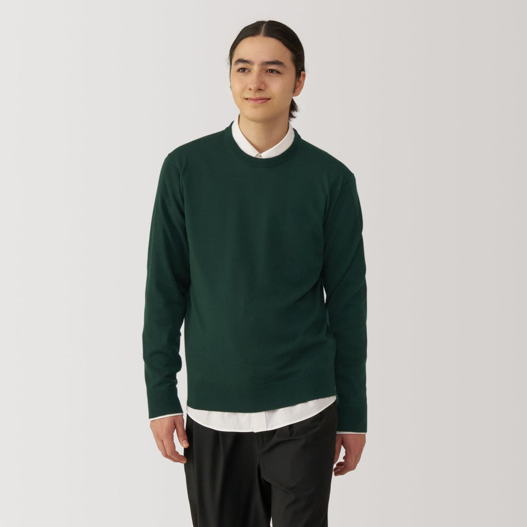 Men's Washable High-Gauge Crewneck Sweater
