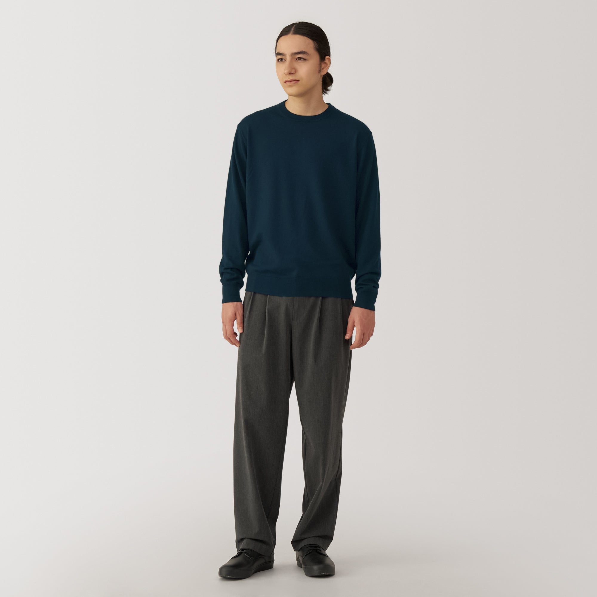 Men's Washable High-Gauge Crewneck Sweater