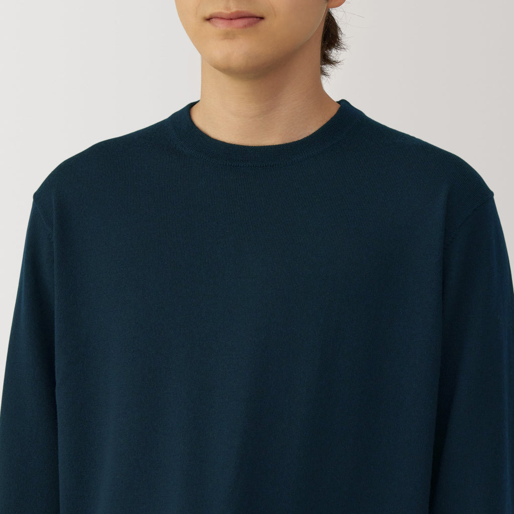 Men's Washable High-Gauge Crewneck Sweater