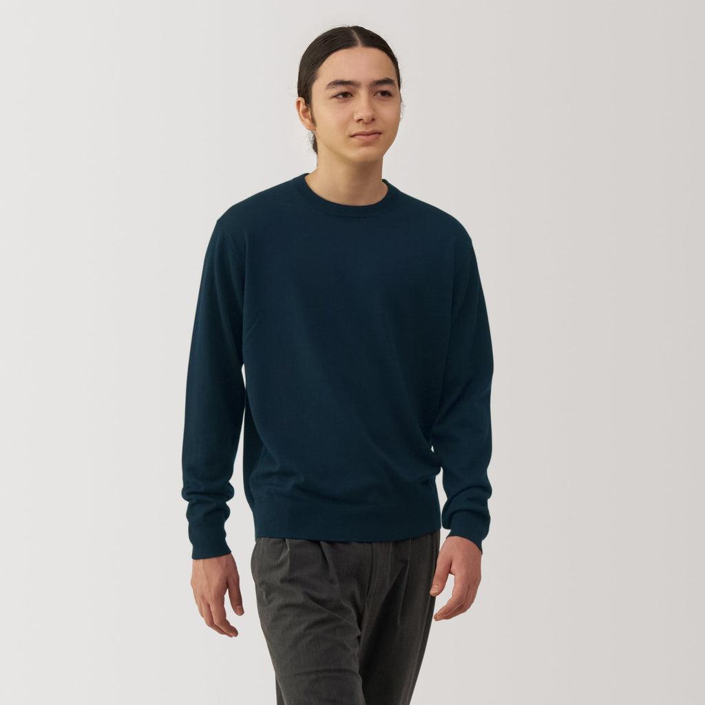 Men's Washable High-Gauge Crewneck Sweater