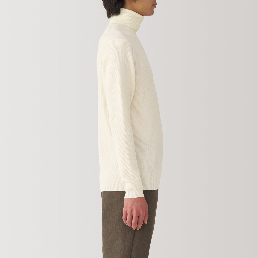 Men's Washable High-Gauge Turtleneck Ribbed Sweater