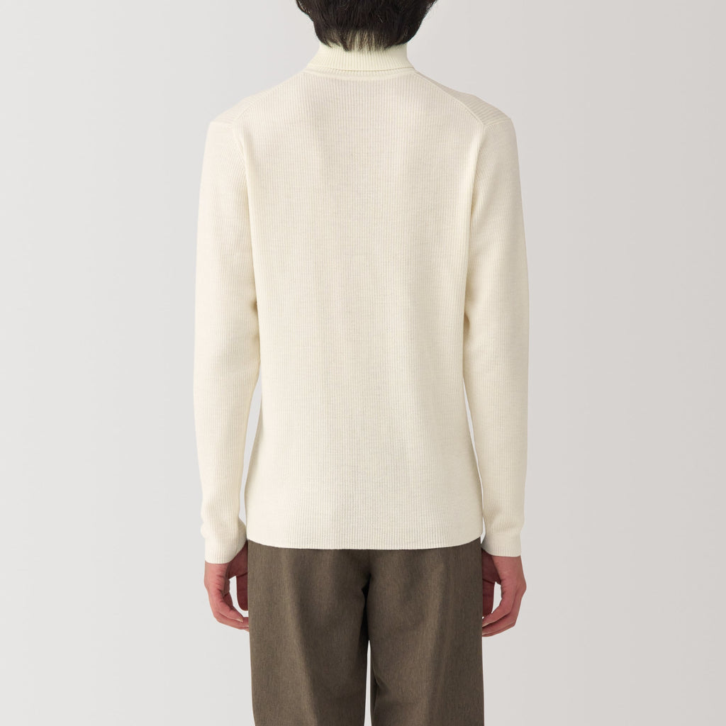 Men's Washable High-Gauge Turtleneck Ribbed Sweater