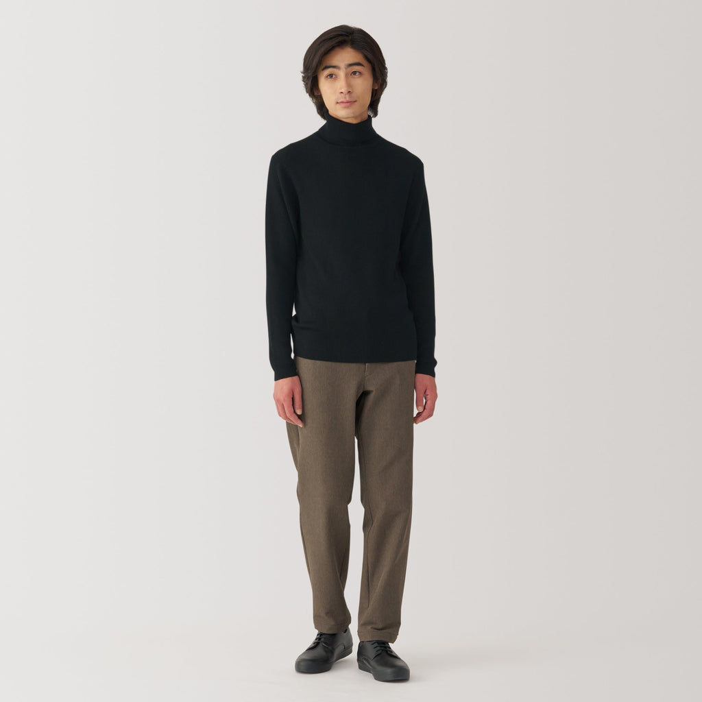 Men's Washable High-Gauge Turtleneck Ribbed Sweater