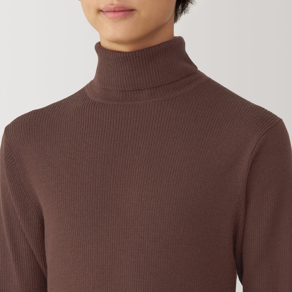 Men's Washable High-Gauge Turtleneck Ribbed Sweater