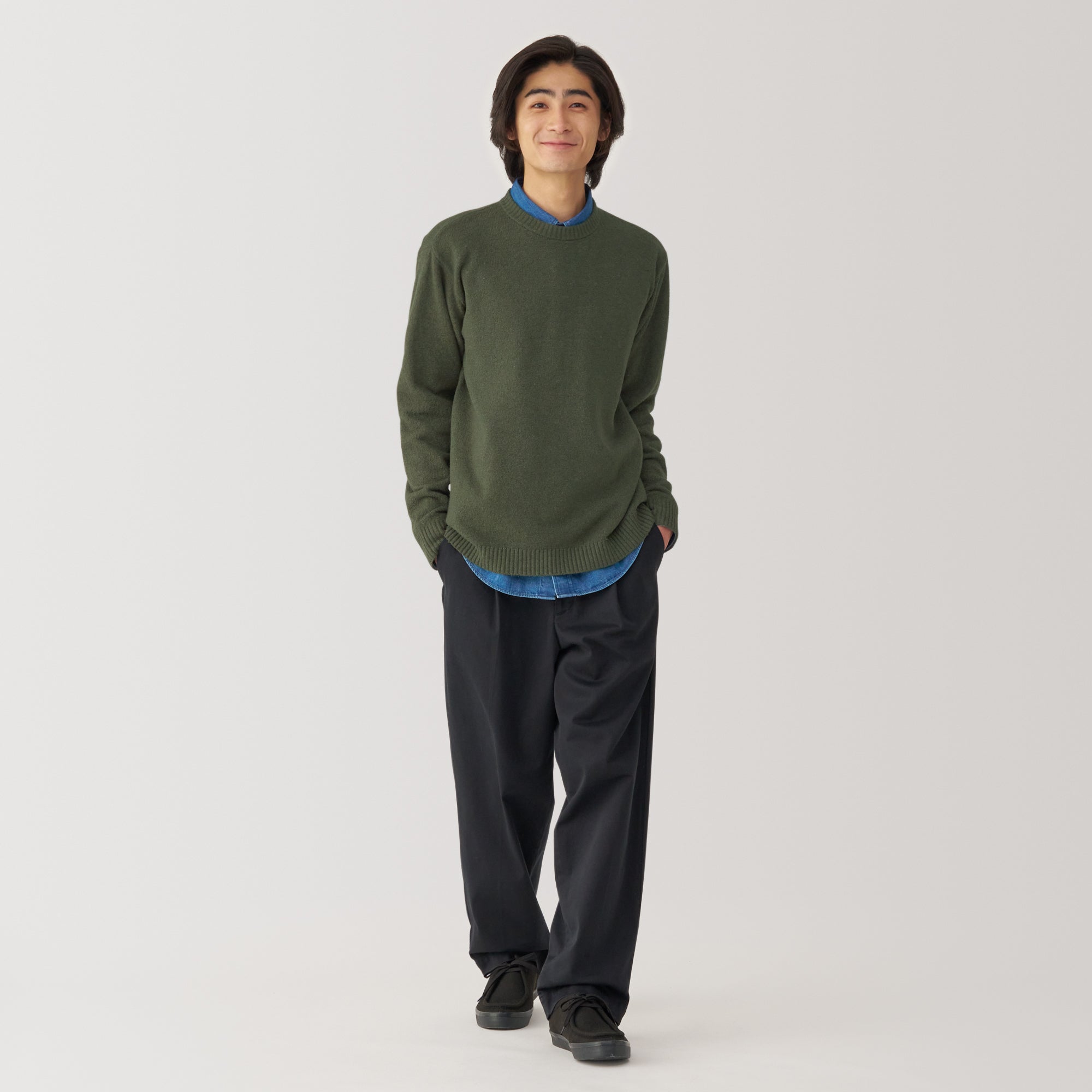 Men's Soy Fiber Mid-Gauge Crewneck Sweater