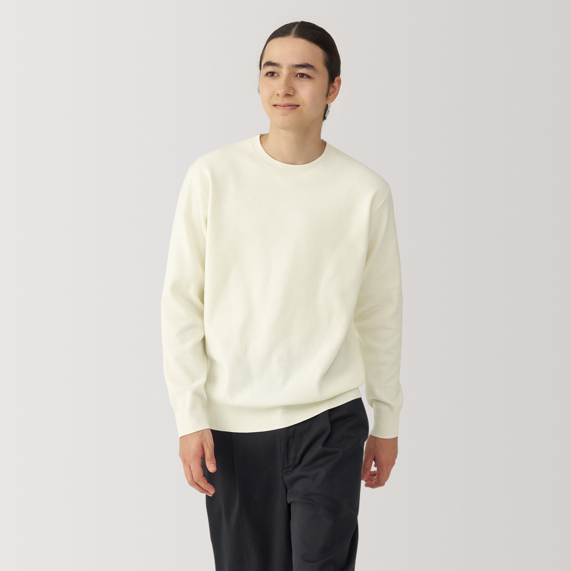 Men's Washed Milano Ribbed Crewneck Sweater