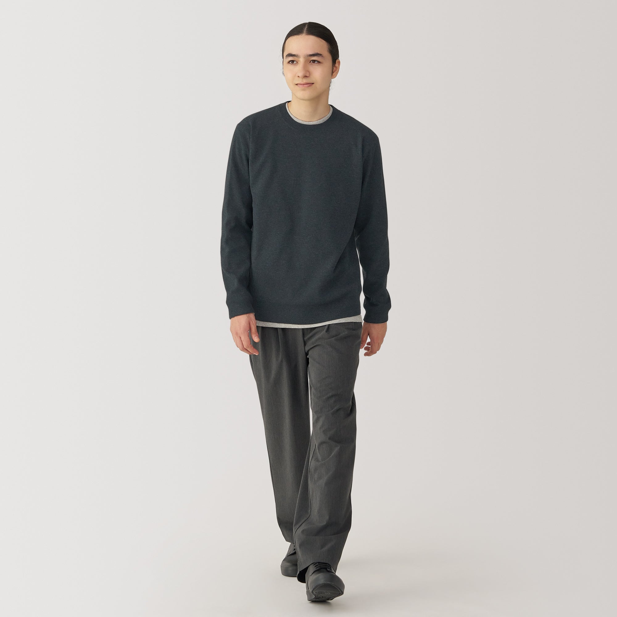 Men's Washed Milano Ribbed Crewneck Sweater