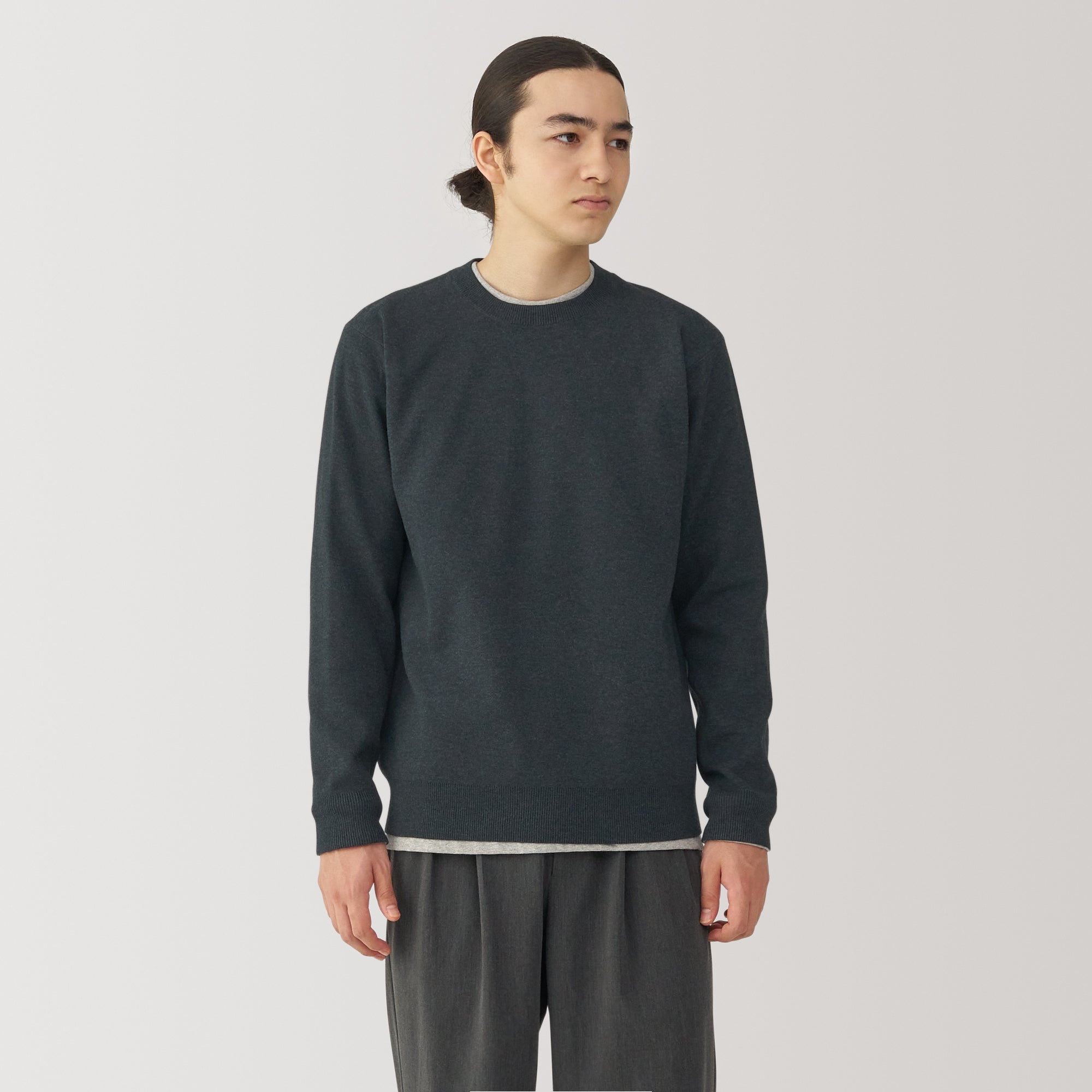 Men's Washed Milano Ribbed Crewneck Sweater