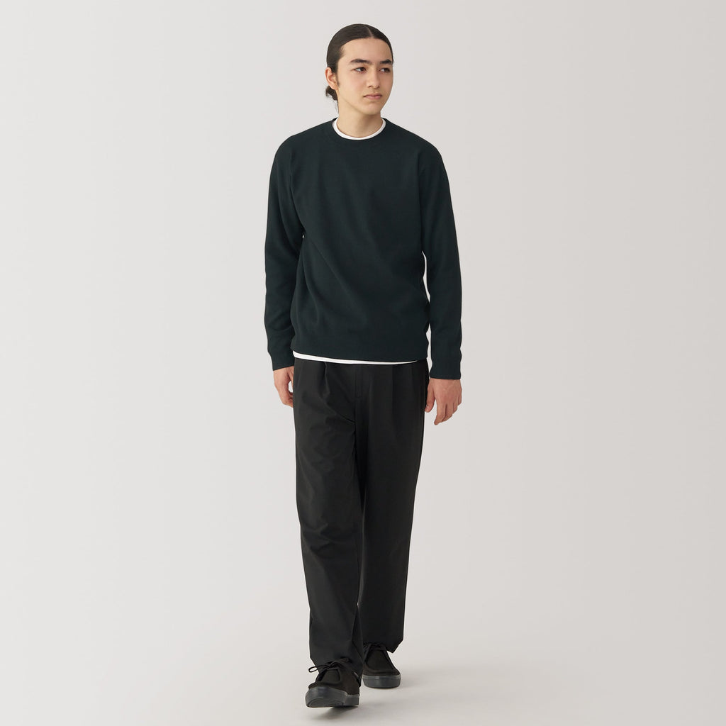 Men's Washed Milano Ribbed Crewneck Sweater