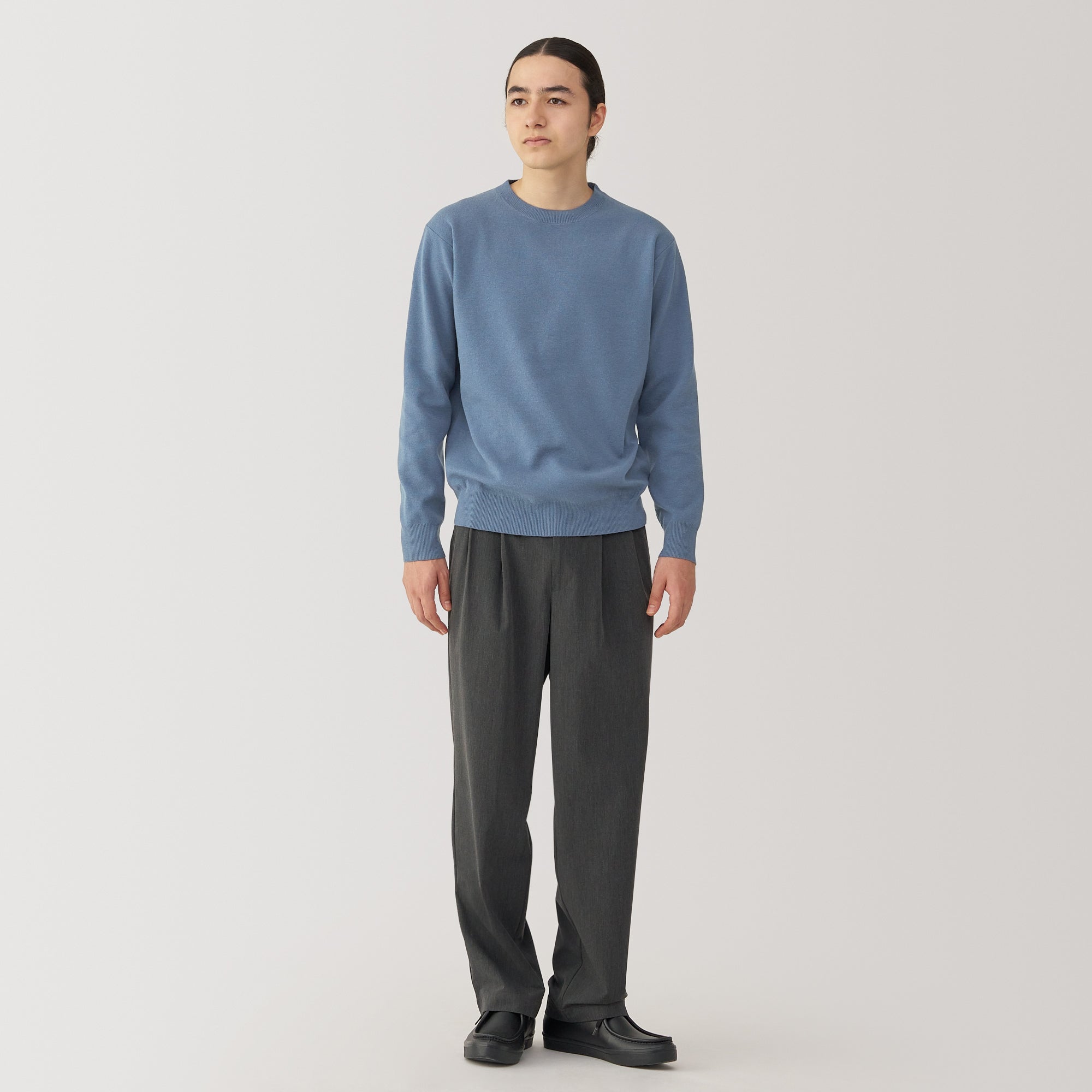Men's Washed Milano Ribbed Crewneck Sweater