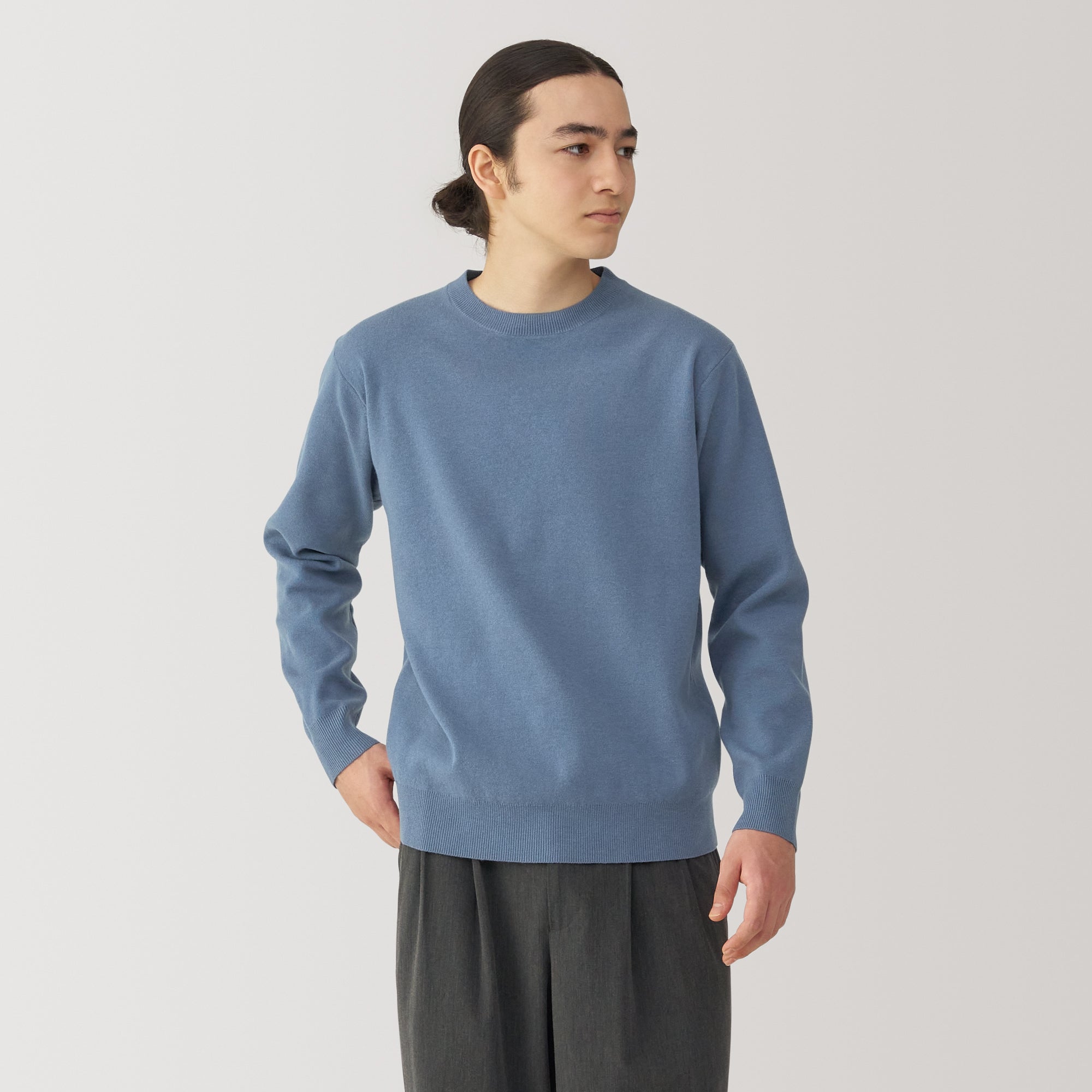 Men's Washed Milano Ribbed Crewneck Sweater