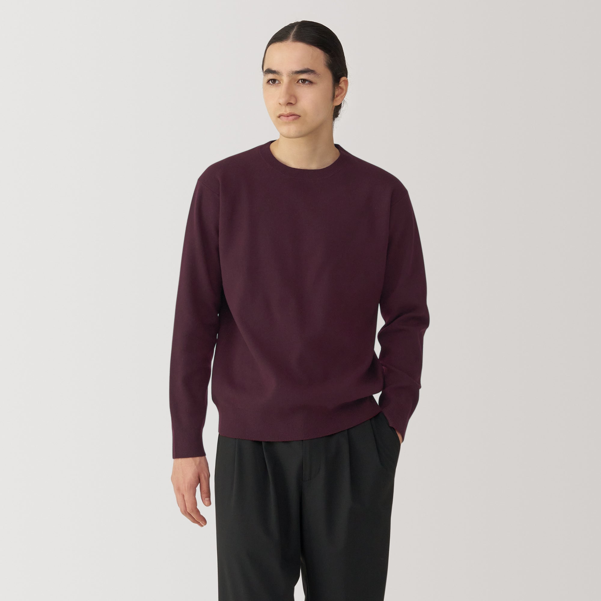 Men's Washed Milano Ribbed Crewneck Sweater
