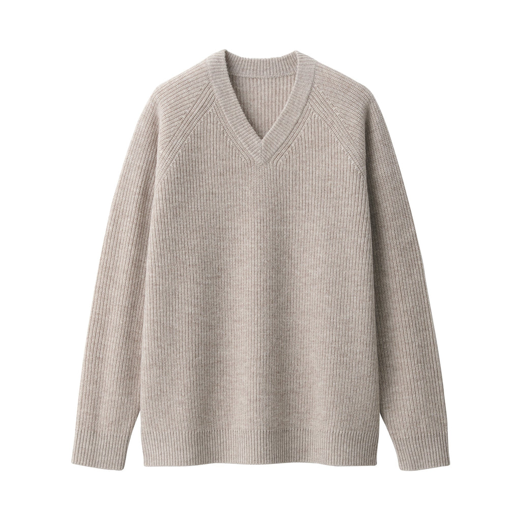 Men's Mid-Gauge V Neck Sweater