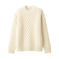 Men's Andes Wool Cable Knit Crew Neck Sweater