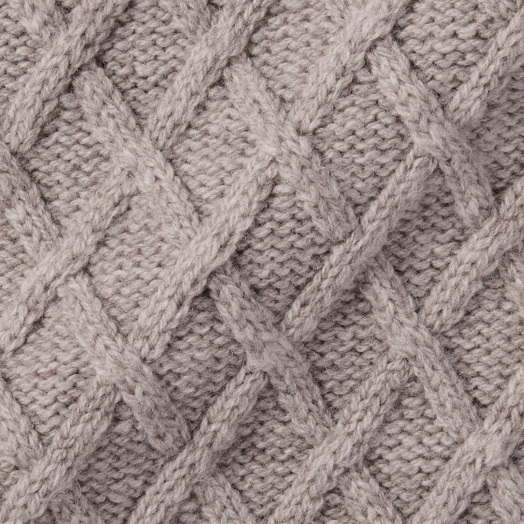 Men's Andes Wool Cable Knit Crew Neck Sweater