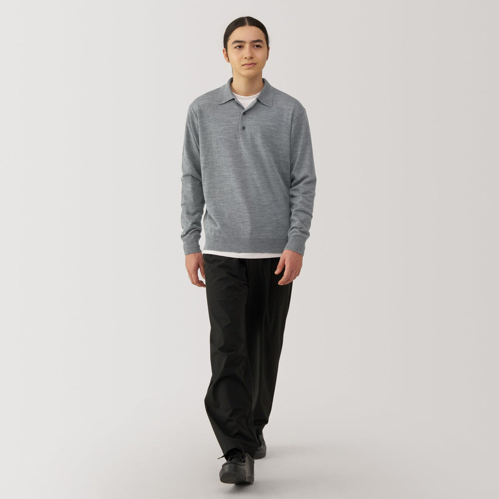 Men's Washable High-Gauge Polo Sweater