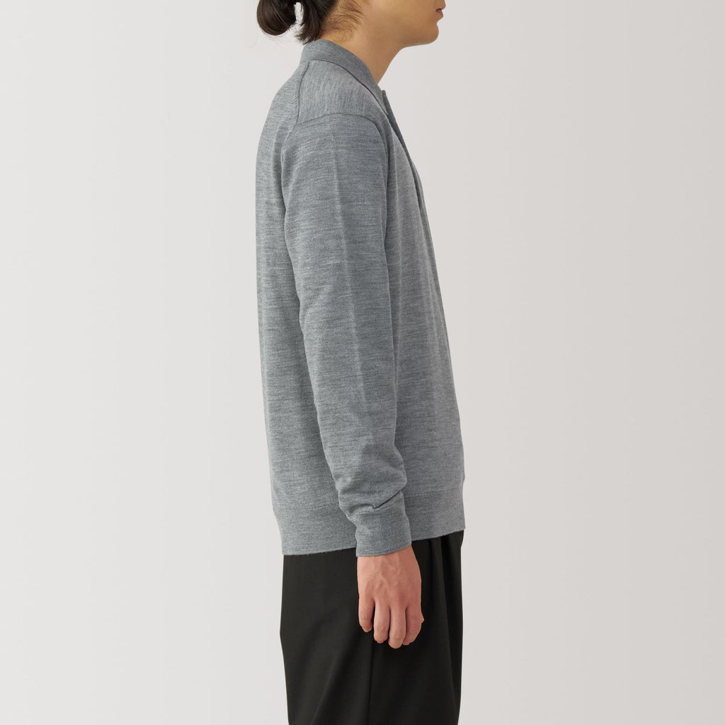 Men's Washable High-Gauge Polo Sweater