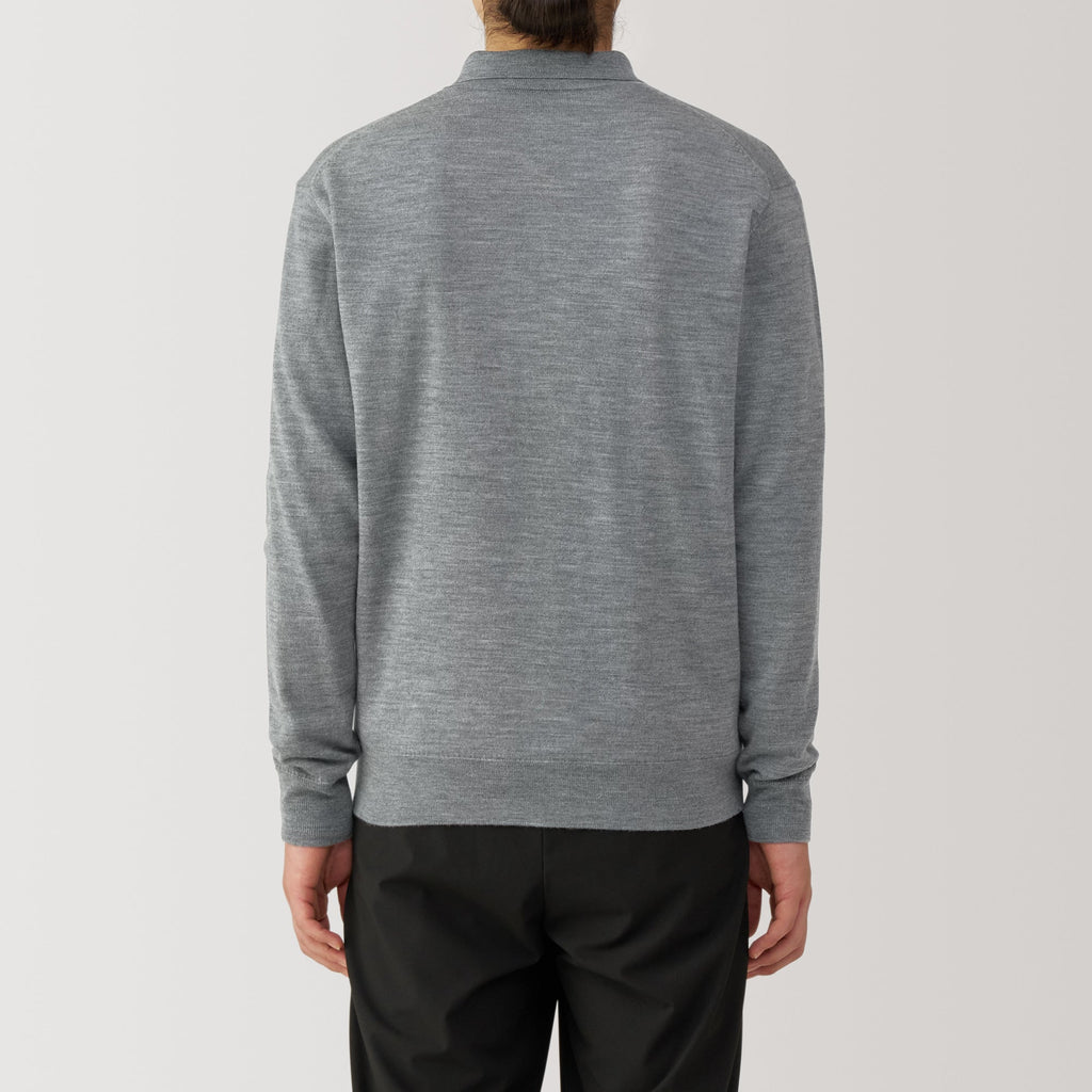 Men's Washable High-Gauge Polo Sweater
