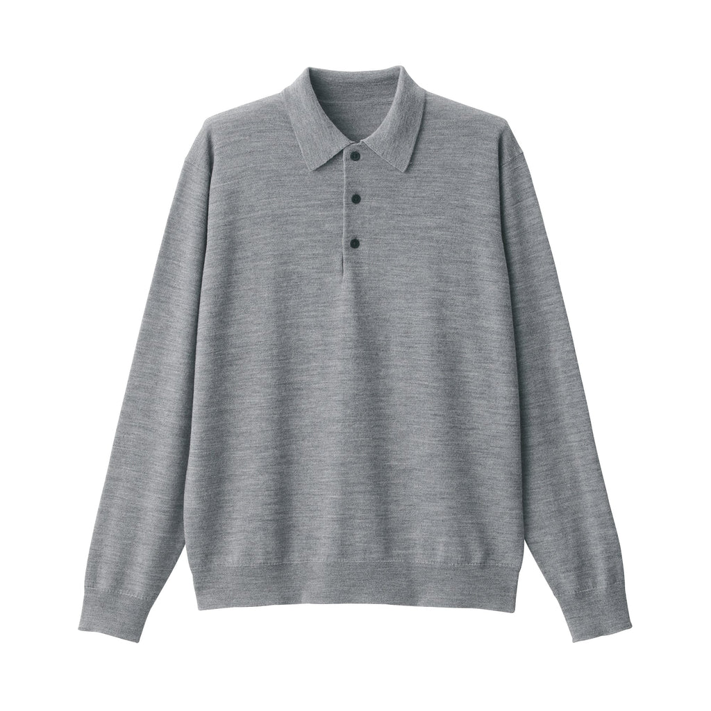 Men's Washable High-Gauge Polo Sweater