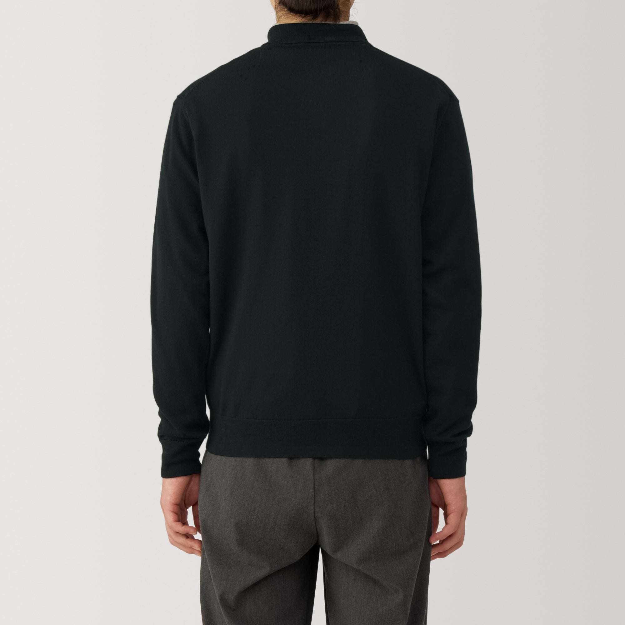 Men's Washable High-Gauge Polo Sweater