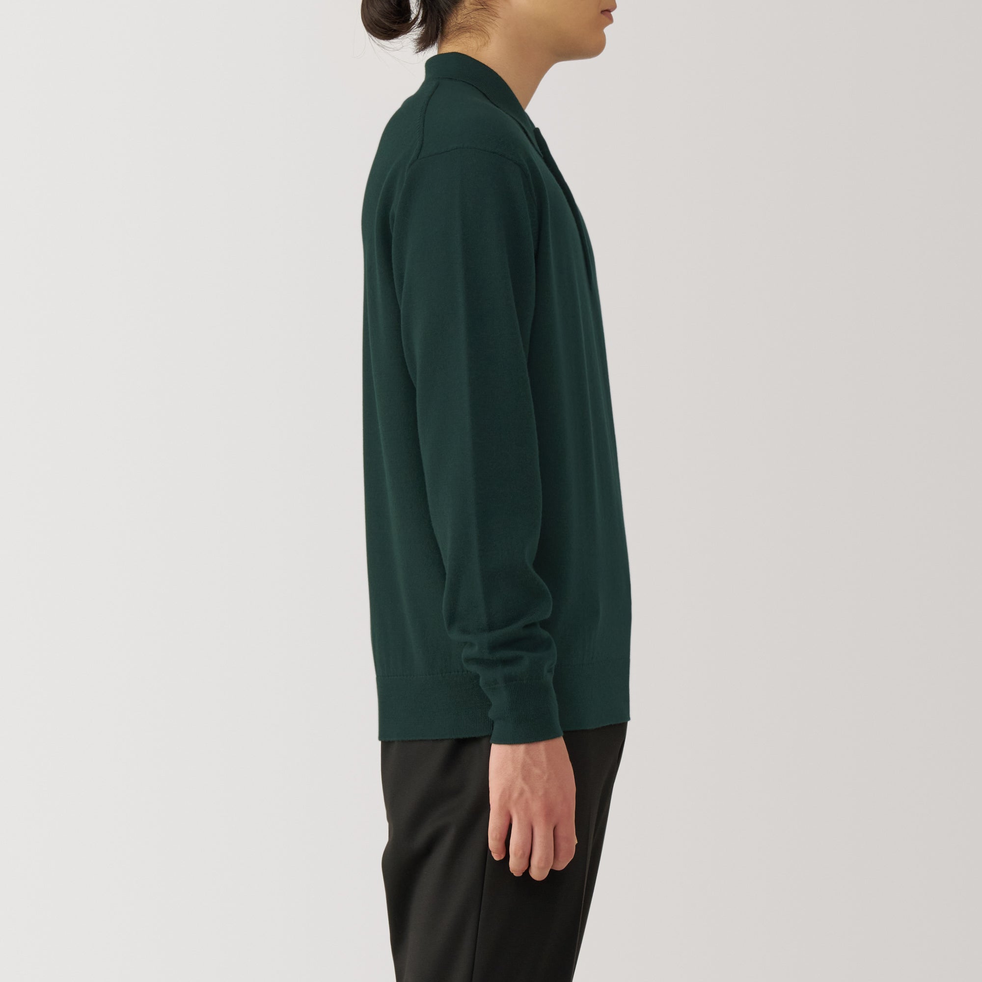 Men's Washable High-Gauge Polo Sweater