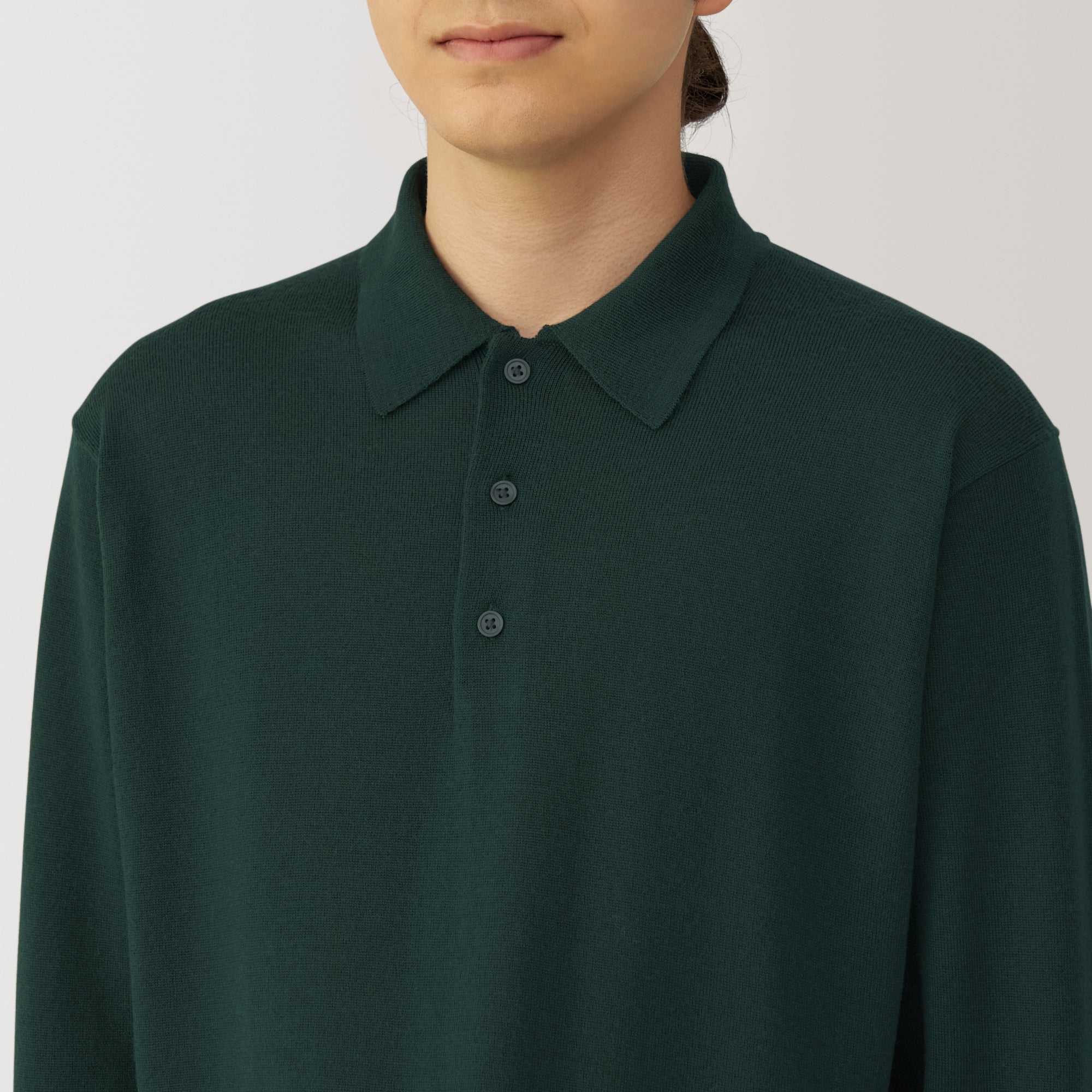Men's Washable High-Gauge Polo Sweater