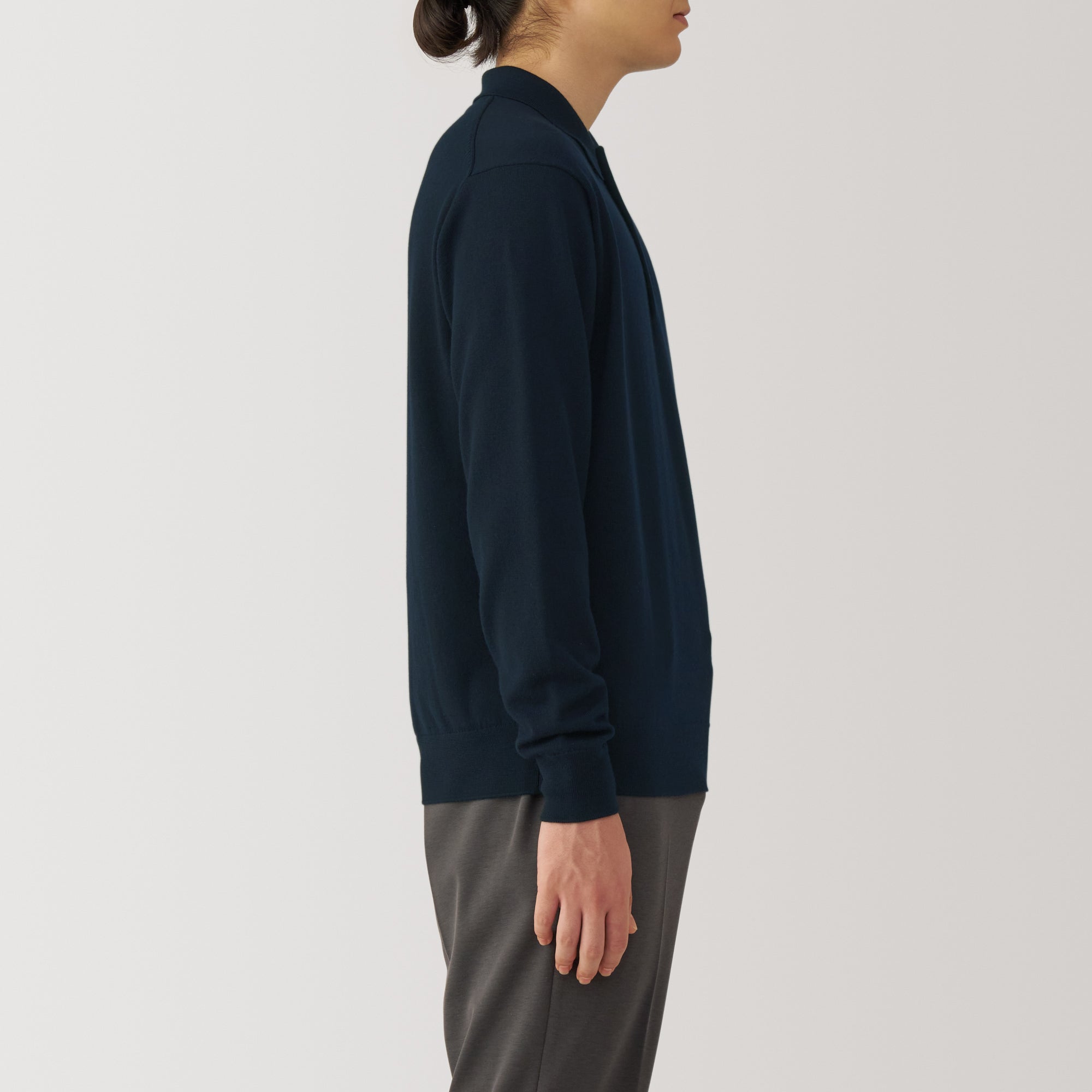 Men's Washable High-Gauge Polo Sweater