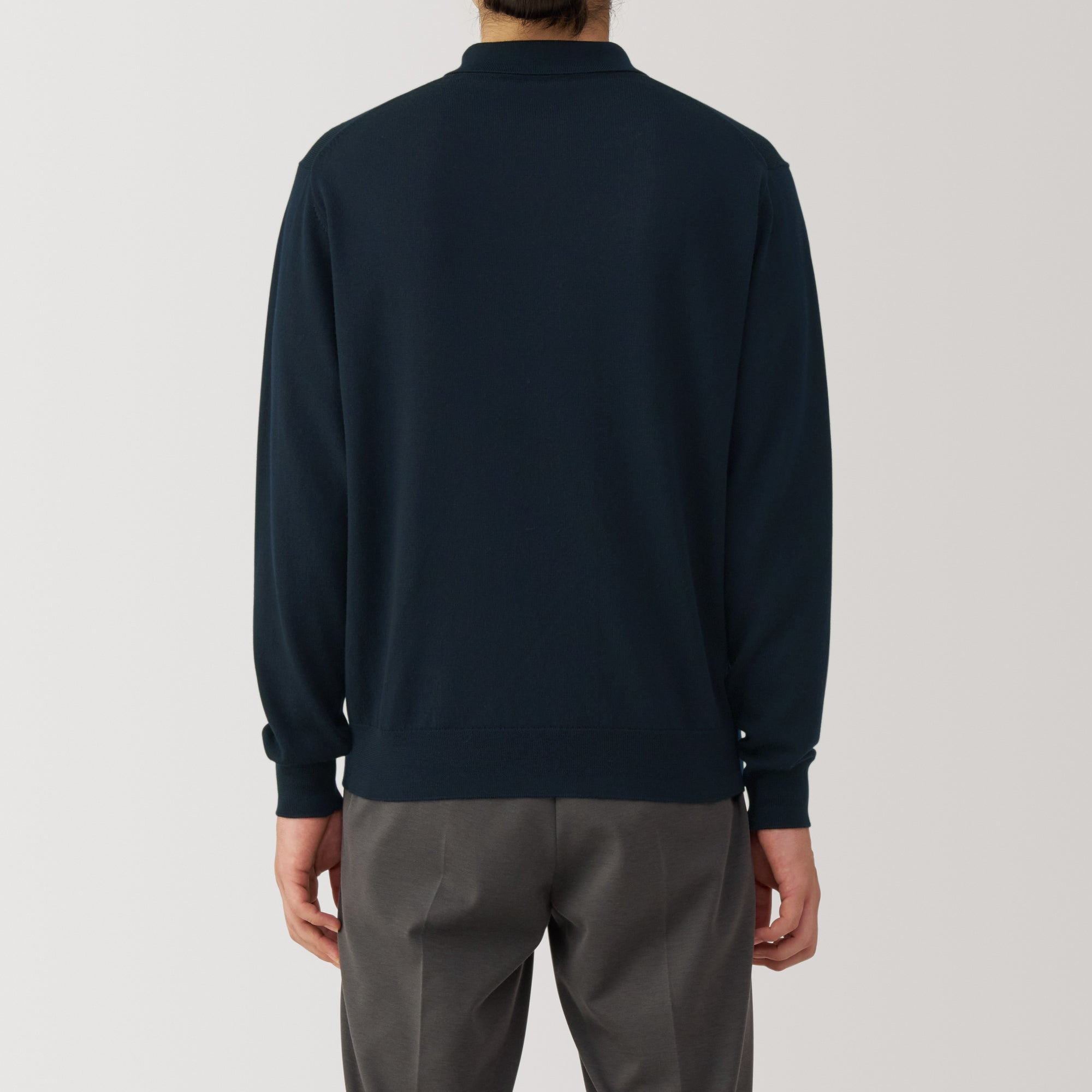Men's Washable High-Gauge Polo Sweater